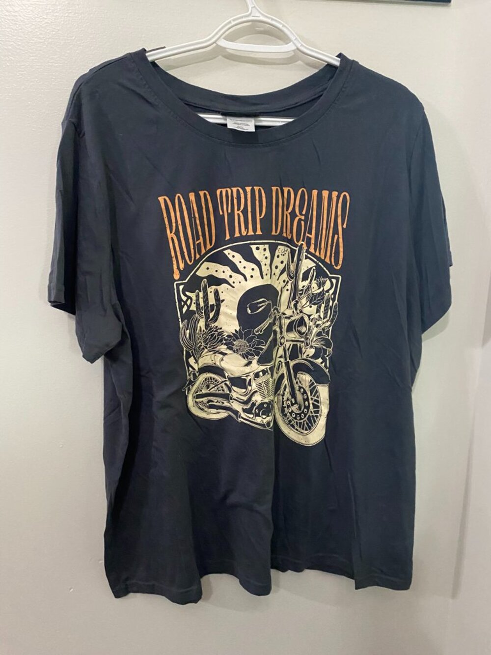 NWOT The Pink Closet Road Trip Dreams Motorcycle Black T-Shirt 3X